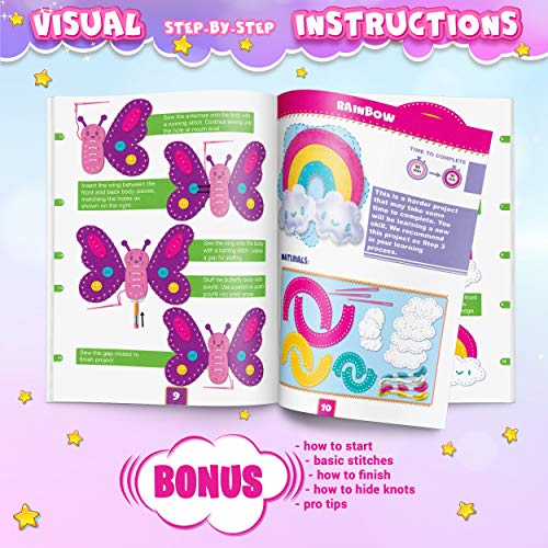 Beginner-Sewing-Kit-for-Kids-Arts-Unicorn-Crafts-Kits-My-First-Sewing-Kit-for-Girls-Ages-7-12-yrs-Kids-Gifts-Learn-to-Sew-Magical-Projects-with-Stuffed-Animal-Dolls-Instructions-Felt Beginner-Sewing-Kit-for-Kids-Arts-Unicorn-Crafts-Kits-My-First-Sewing-Kit-for-Girls-Ages-7-12-yrs-Kids-Gifts-Learn-to-Sew-Magical-Projects-with-Stuffed-Animal-Dolls-Instructions-Felt