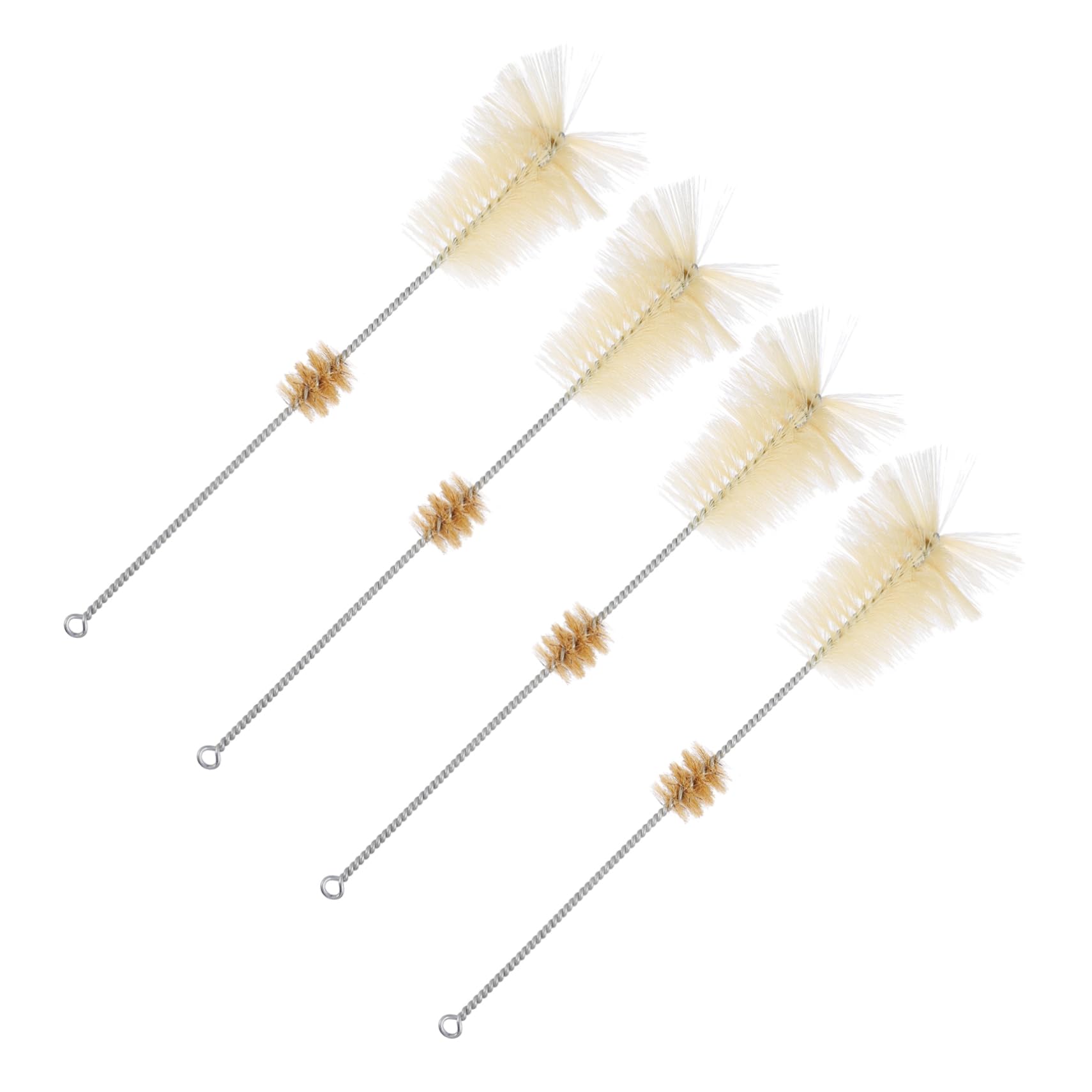 Didiseaon 4pcs Bottle Brush Cup Cleaning Brush Drinking Cleaner Brush Cup Brush Cleaner Laboratory Beaker Brush Utility Cleaner Pipette Cup Scrubber Water Bottles Pig Hair Beige