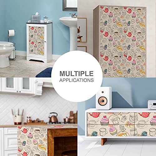 Image of Amazon Brand - Solimo PVC Self-Adhesive Wallpaper, Restaurant Theme, 41cm x 4.56m