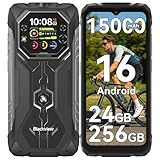 Blackview Rock 1 Android 16 Outdoor Handy,15000mAh Baustellen Handy, 6,56'+2,01' Dual Screen Outdoor Smartphone, 20MP Nachtsicht, 24GB+256GB/2TB, IP69K wasserdicht, NFC/Gemini AI/3 Jahre Garantie