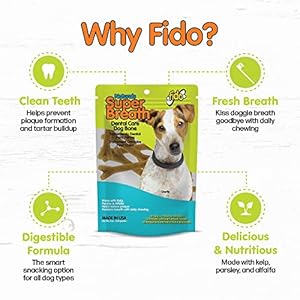 Super Breath Dental Care Bones for Dogs – 13 Count Small Dog Dental Treats for Small Dogs (Made in USA) – Tasty Dog Dental Chews Help Reduce Plaque, Tartar Buildup, and Freshens Breath