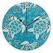 Ocean Sea Turtle Decor cichy okrągły zegar bez tykania cichy do kuchni salon sypialnia łazienka biuro