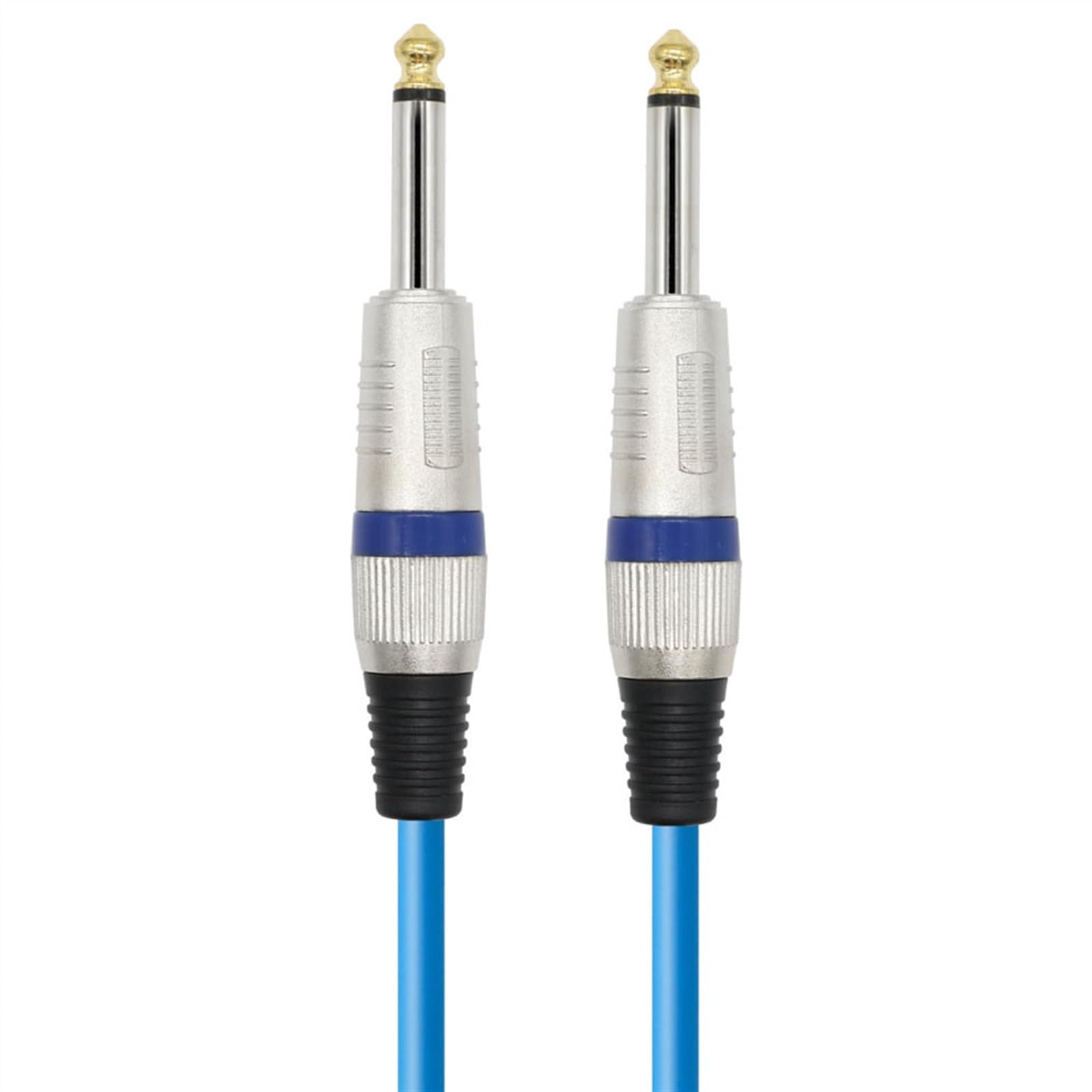 kabel audio do gitary 6.35 Kabel Gitarowy Jack Męski Na Męski 1/4 Cal Kabel Audio Instrumentu 6.5mm Do 6.5mm Pozłacane Kable (Color : Blue, Size : 5m)