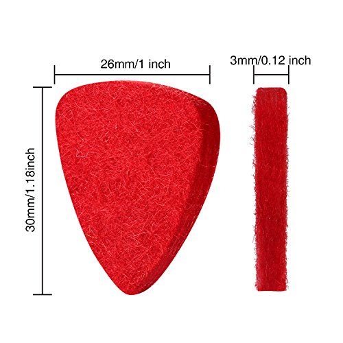 2 Sets von Nylon Ukulele Saiten mit 4 Filz Picks, Saiten sind Weiß, Picks sind Gelb, Grau, Schwarz, Rot