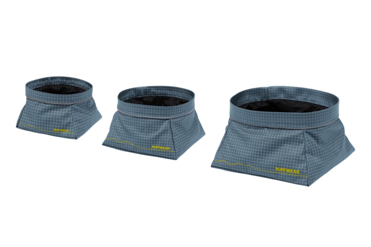 RUFFWEAR Great Basin Hundenapf, Leichter, zusammenfaltbarer Reise-Hundenapf für Futter und Wasser, Größe: Small, 0,75 L, Slate Blue