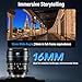 SIRUI Night Walker 16mm S35 Wide Angle Cine Lens, T1.2 Large Aperture Manual Focus Lens for E Mount Cameras, FX30, ZVE-10, A6500, A6600 (MS16E-B, Black)