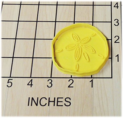 Sand dollar Shaped Fondant Cookie Cutter and Stamp #1147 - Thumbnail 2