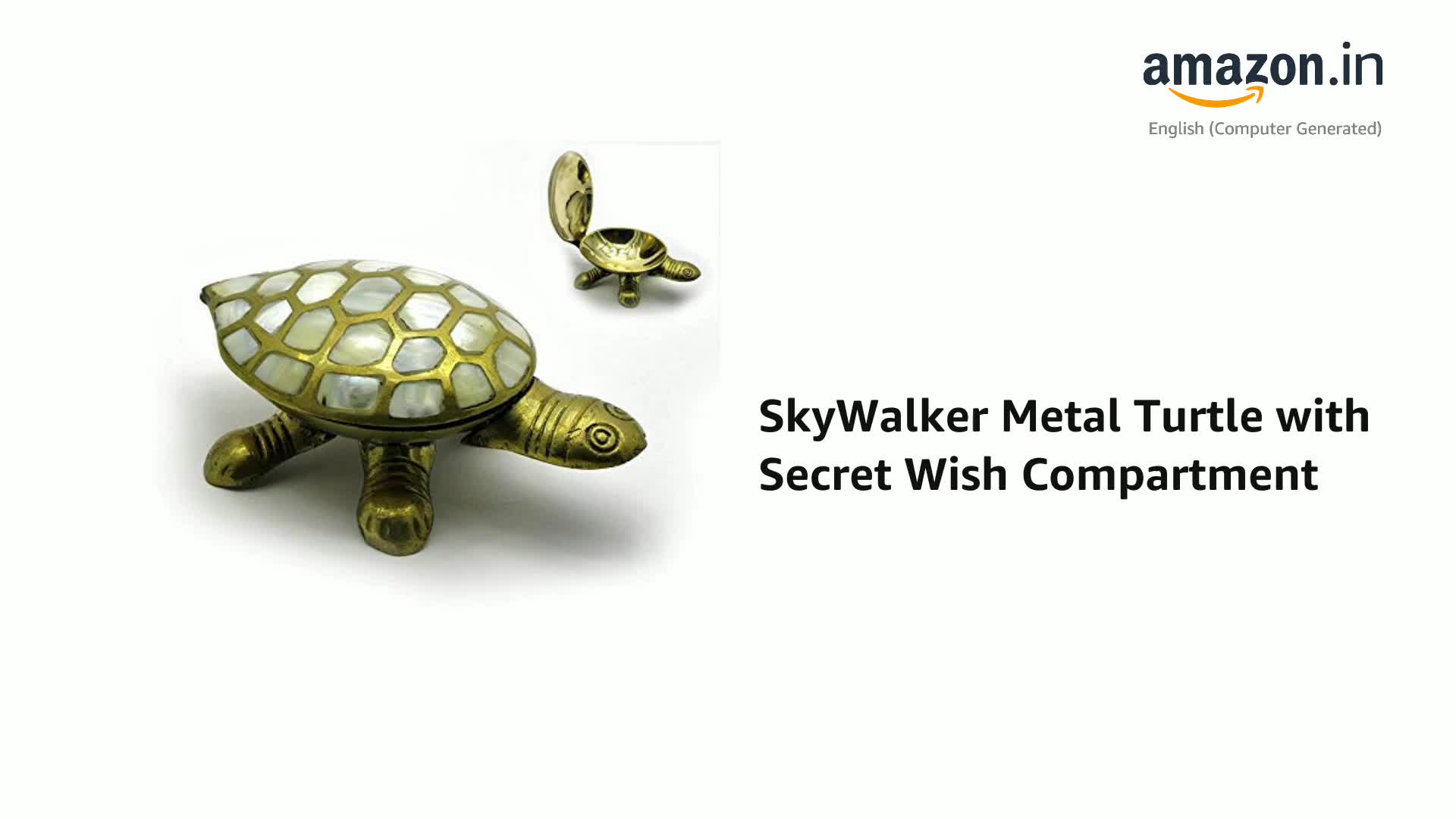 SkyWalker Metal Turtle with Secret Wish Compartment (Gold, 8.5x5 cm) :  Amazon.in: Home & Kitchen