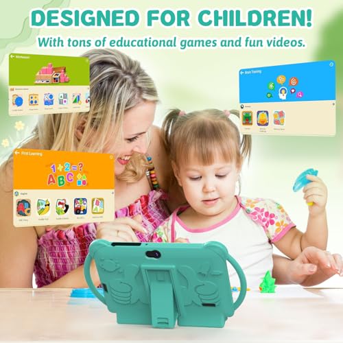 Image of Kids Tablet 7 inch for Boys Girls Android Tablets for Kids, 4GB RAM 32GB ROM Toddler Tablet, WIFI Bluetooth, Safety Eye IPS Screen, Parental Control, Dual Camera Shockproof Case for Educational Games