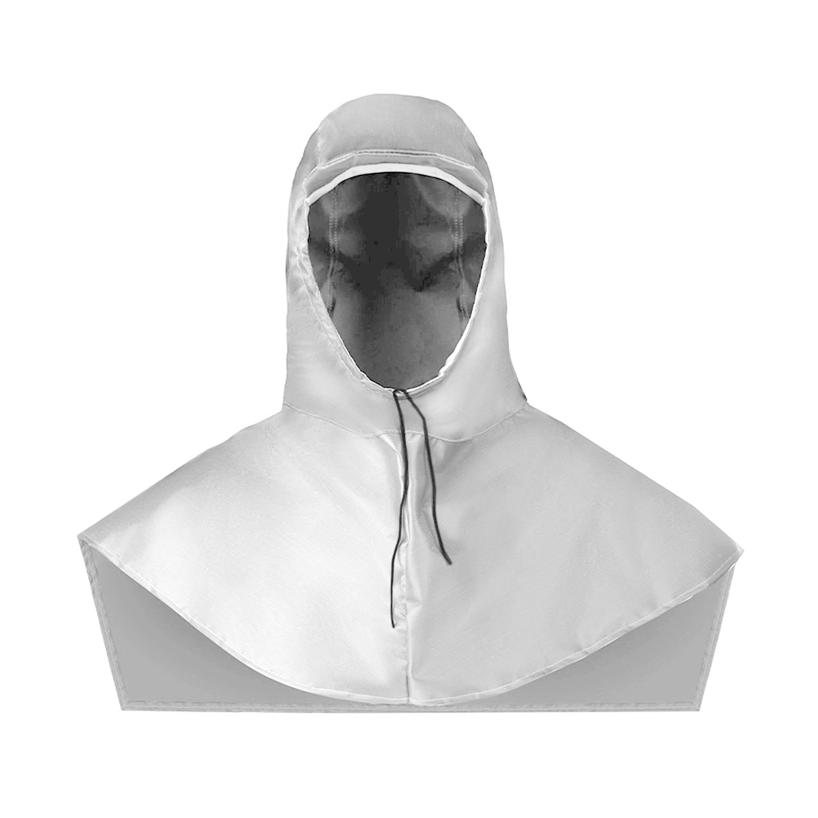 Chapeau Étanche Cape Protectrice à Capuche Casquette Anti-éclaboussure Protection Complète PVC Épais Mouvement Libre Convient pour Adultes Travaux Ate, Gris