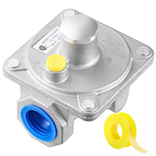 Image of Catilon Natural Gas Pressure Regulator 3/4" FNPT, Gas Propane Pressure Regulator with 1/2 PSIG Inlet Pressure and 4"-10" WC Outlet, for LPG/NG Grill Regulator