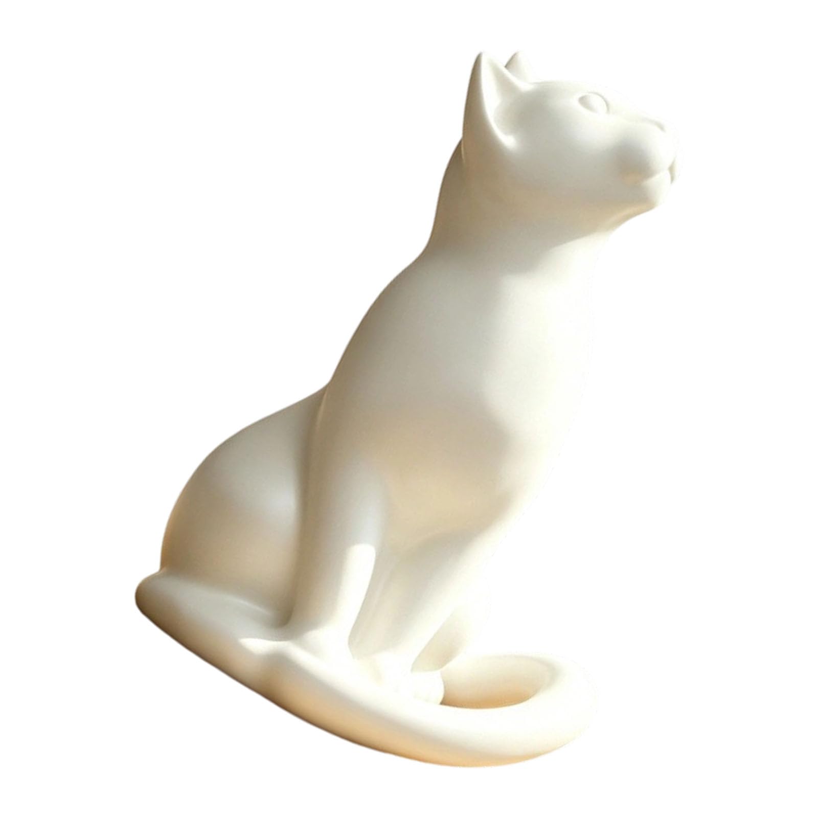 Msioytog Cats Figurines Resin Statues Animal Sculptures Gifts for Lovers Modern Home Decors Accent for Bookshelf Decors Cats Figurine Resin Statues Outdoor Animal Sculptures Home Decor Sculpture Desk