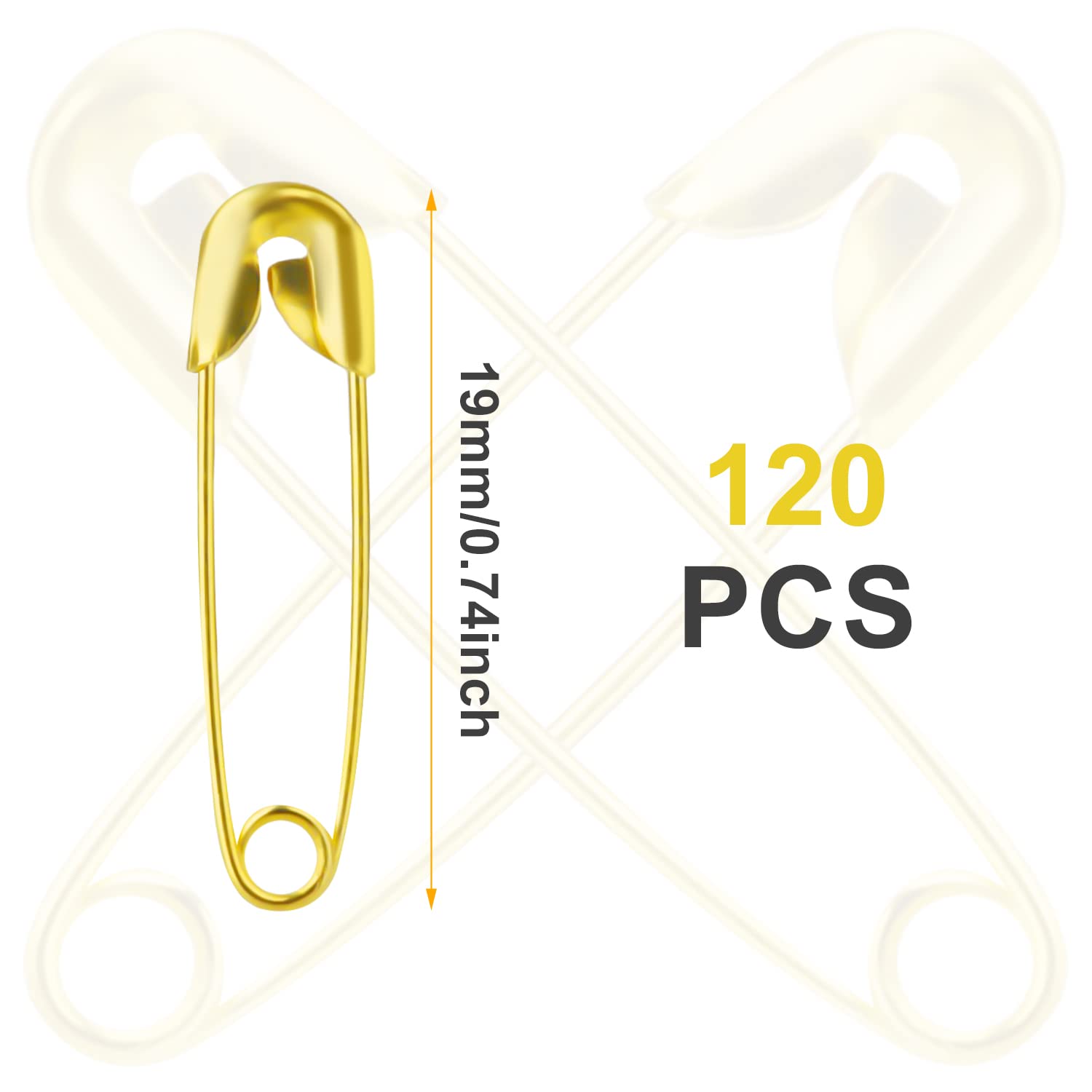 120 Stück Safety Pins Mini Sicherheitsnadeln 19mm - Perfekt Für Hijab, Handarbeit & Schmuck