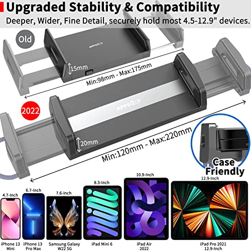 APPS2Car Long Arm Tablet Mount for Car Truck SUV MPV RV, Suction Cup Windshield Holder Compatible with 4.5-12.9 Inch iPad Pro Air Mini Tablets Samsung Galaxy Tab S8 Ultra S8+ S8 S7+ S7 S6 S5e S4 S3 S2 - Image 6