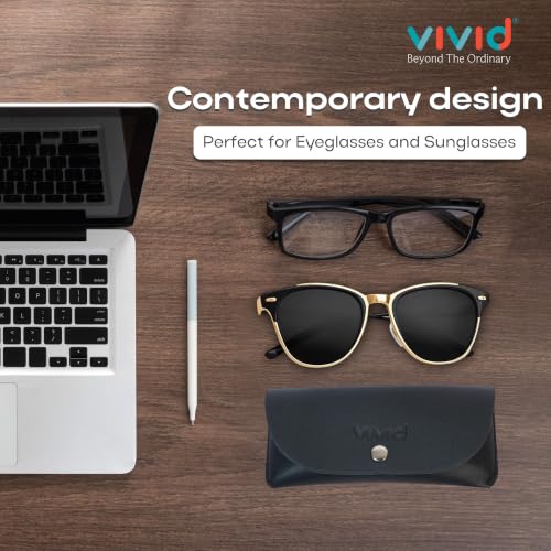 Image of VIVID Unisex Specs Snap Button Eyewear Dabbi Faux Leather Soft Case Cover