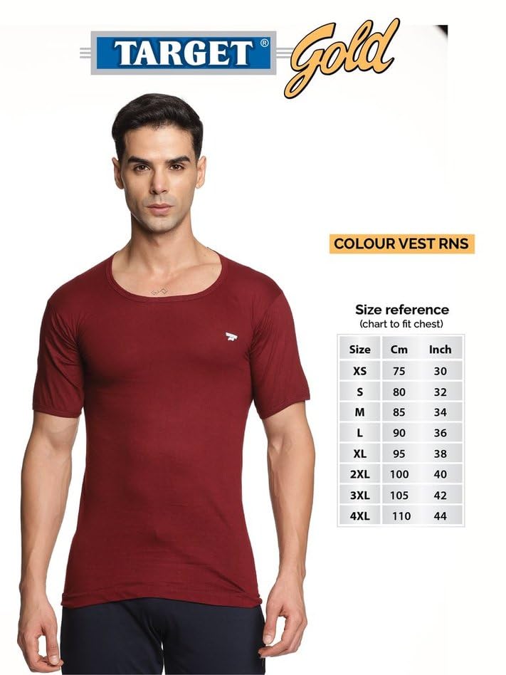 Image of Men's Vest - 100% Cotton, Comfortable, Color Baniyan for Men(Pack of 4)(Color May Vary)