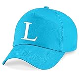 4sold Baseball Cap aus gewaschener Chino Baumwolle in Vintage Optik mit ausgefranster Patchwork Struktur Baby Surf Blue