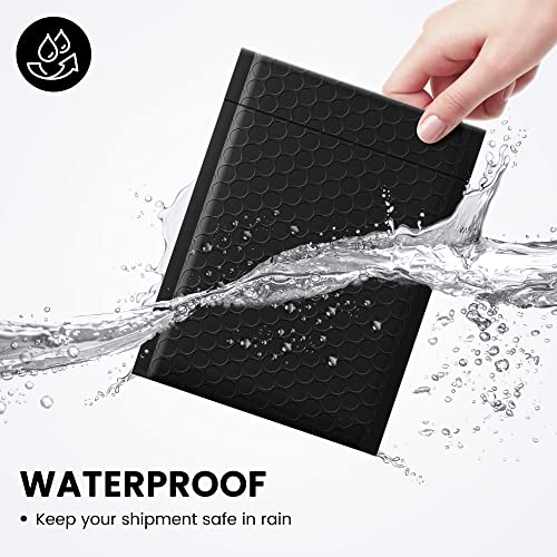 Fuxury Bubble Mailers 6X10 Inch 100 Pack Black Padded Envelopes Usable Size 6X9 Inch Thick Mailing Envelopes Bubble Opaque Padded Mailers Shipping Bags thumb #3