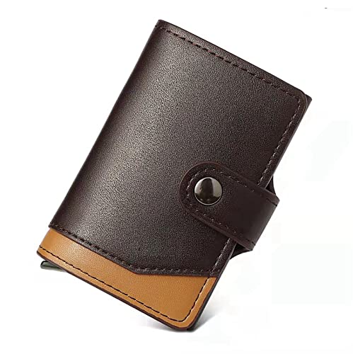 Sevitini Kreditkartenetui mit RFID-Schutz,Geldbeutel für Herren, Kartenhalter aus Aluminium, Smart Wallet für Karten - Carbon Stil, Kreditkartenpaket Cover