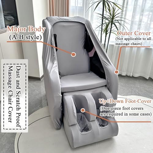 Housse de chaise de massage anti-usure pour fauteuil Zero Gravity en tissu extensible - 3