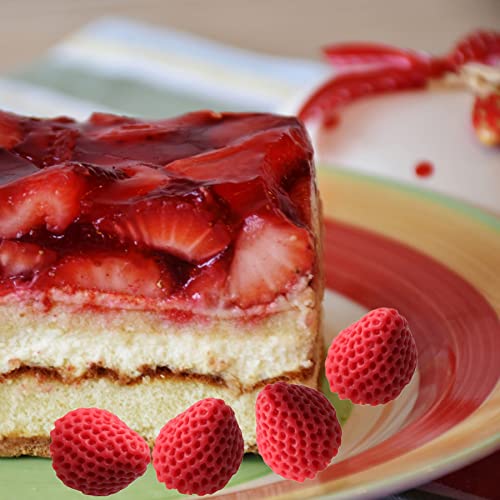 Onnpnn 6 Cavity Strawberry Silicone Mold, Creative Strawberry-Shaped Chocolate Mould, 3D Fruit Shape Resin Molds, Handmade Soap Scented Candle Molds Cakes Decorating Tool #TOP5