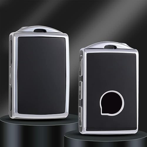 Miniatura 6 de HIBEYO Funda para llavero compatible con Volvo XC40 XC60 XC90 S90 V90 2019 2021 2022 2023 TPU funda para llave inteligente sin llave para accesorios