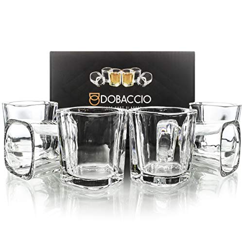 Square Shot Glasses Set For Tequila, Whiskey, Brandy. Clear Small Funny Shooters Drinking Cube Mini Glass, 6 Pcs, 2 Oz #TOP20