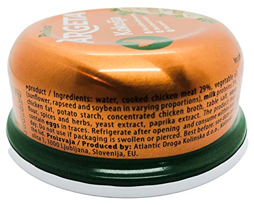 ARGETA Premium Exquisite Chicken Patè – 14 Dosen exzellenter und köstlicher Patè – ohne Konservierungsstoffe und glutenfrei – 1330 Gramm (95 Gramm pro Glas x 14) - Naturaroma