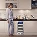 BODEGA 15 Inch wine fridge, 31 Bottles Mini Fridge,Wine Cooler Refrigerator with Double-Layer Glass Door, Wine cooler with smart chip control,Temperature Memory,Built-in or Freestanding