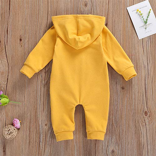 FYBITBO Infant Baby Boys Girls Clothing Zipper Hooded Jumpsuit Romper Long Sleeve Onesie Outfit Fall Winter Warm Clothes3