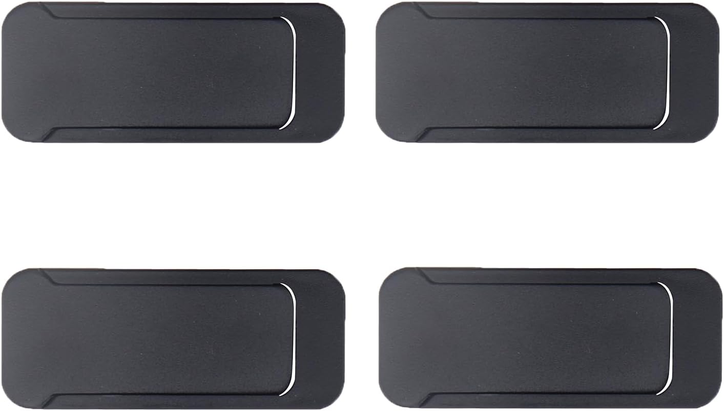 MDXing 8PCS Laptop Camera Cover Sliding Rail Black ABS Engineering Plastic Cap Plate Webcam Slider Cover