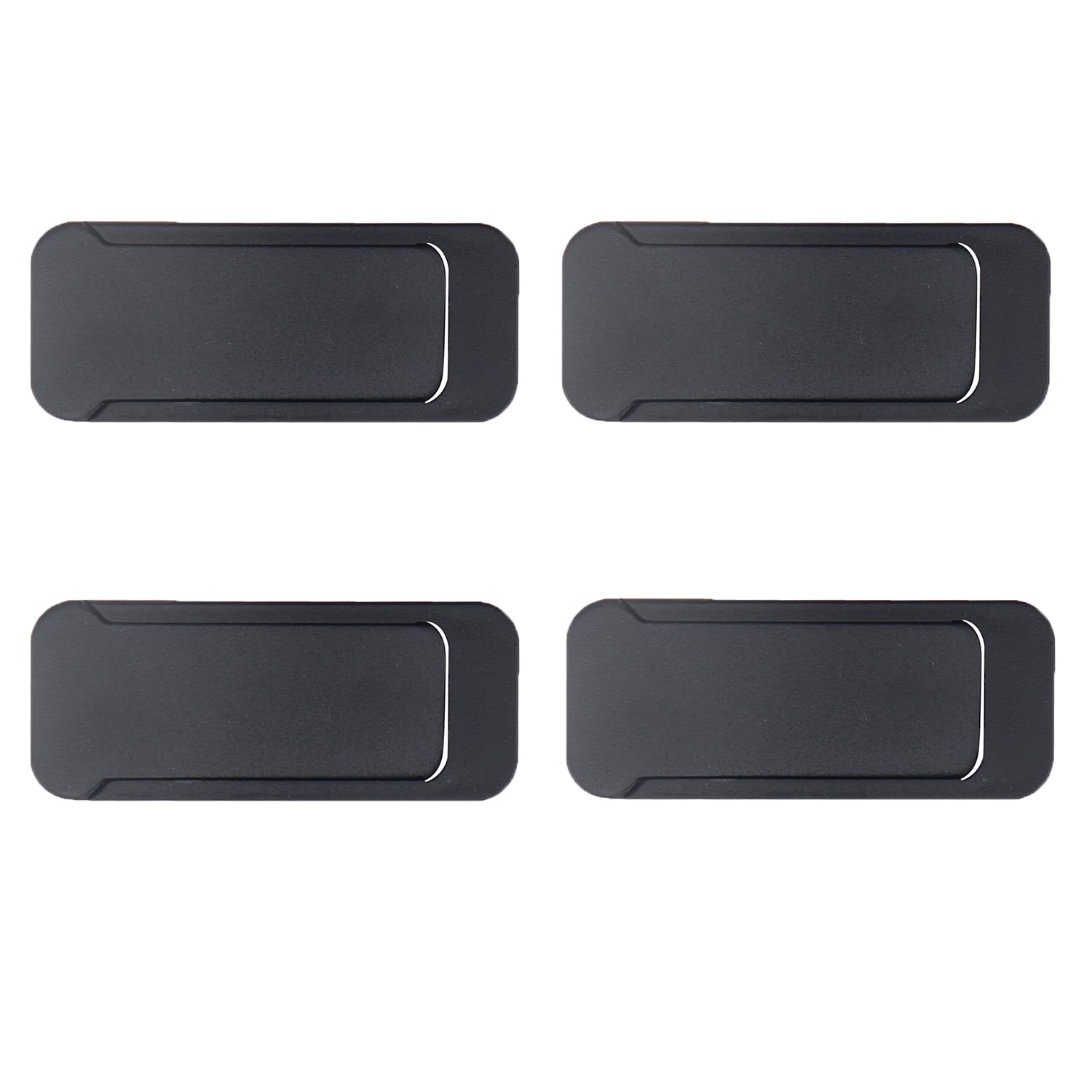 8PCS Laptop Camera Cover Sliding Rail Black ABS Engineering Plastic Cap Plate Webcam Slider Cover-image-44
