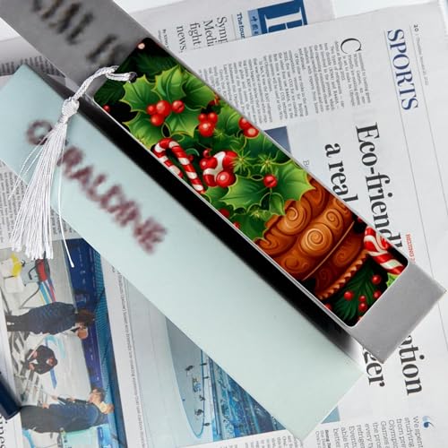 Marque-pages canne de Noël à pompons pour vos lectures d'hiver cozy - 6