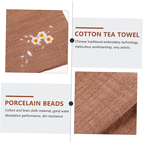 Levemolo 2 Peças De Linho De Algodão Bordado Pano De Chá Guardanapos De Linho Coquetel Toalha De Lin