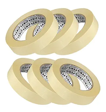 ELATAPES EXPAND STICKING POSSIBILITIES Tapes Masking Tape for Carpenters and Painters (6 Rolls of 24 mm X 20 m Each)