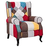 Tessuto WS DESIGN Poltrona Relax Patchwork Pacifica Reclinabile Tessuto Colorata