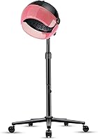 HSONBIUTY Ionic Hooded Hair Dryer: Standing Salon Bonnet Dryer, Adjustable Height, 3 Temps, Touch Timer Controls for Home & Pro Use