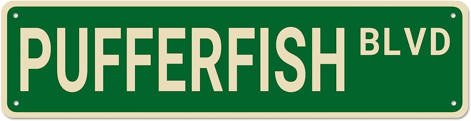 PUFFERFISH BLVD Vintage Tin Signs Art Plaque Aluminum for Bedroom Kitchen Garden Wall Bar Club Coffee Hanging Home Decor 4x16 Inch