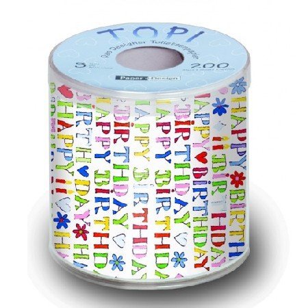 Paper + Design - TOPI Papier toilette Imprimé Happy Birthday/Herzlichen Glückwunsch / Anniversaire.