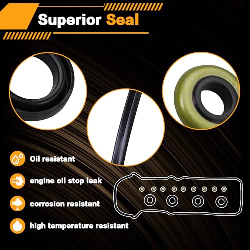 Image of Engine Valve Cover Gasket Set, Replace VS50592R | Compatible with 1998-2009 Lexus GS400 /GS430 /GX470 /LS400 /LS430 /LX470 /SC400 /SC430