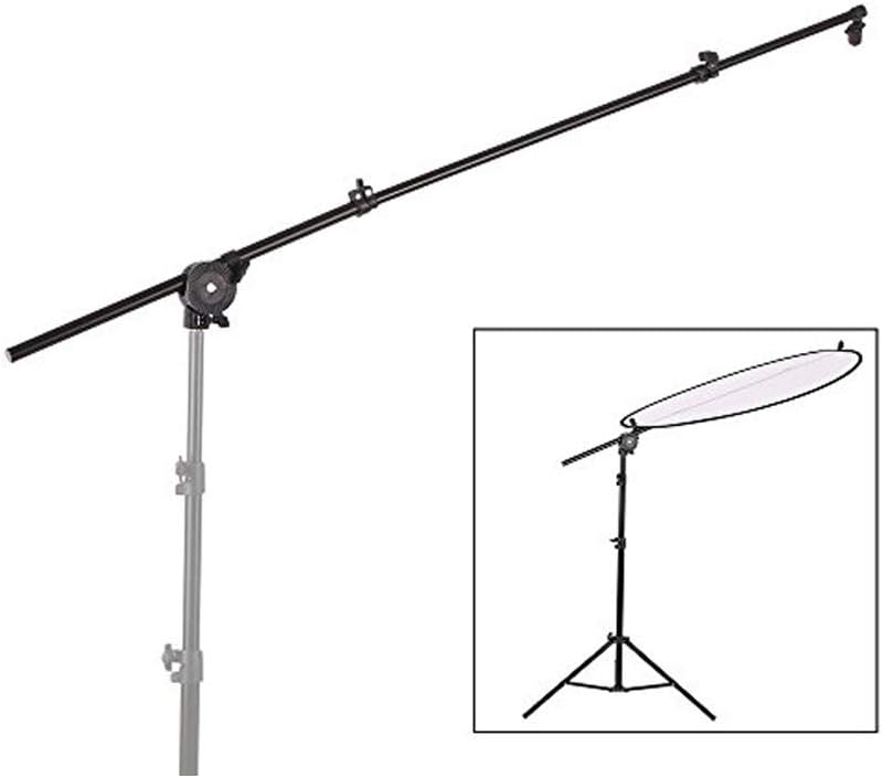 Docooler Expandable Photo Studio Photography Reflector Diffuser Holder Stand Boom Arm Rest with Clip Flexible Twist Grip Head Clamp