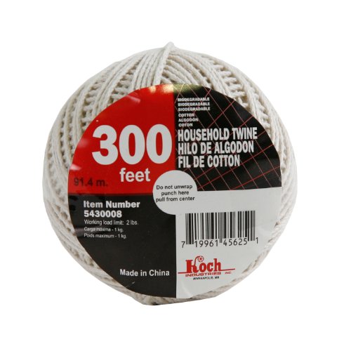 Koch Industries 5430008 Twisted Cotton Medium Household Twine, 300-Feet, Natural