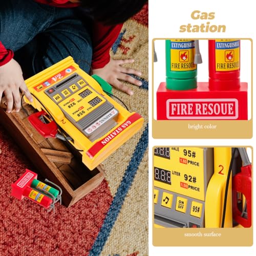 HEMOTON 1 Set Tankstelle Spielzeug Tankstelle Modellbausatz Für DIY Kinder DIY Modell Spielzeug Station e Kinder Wartehalle