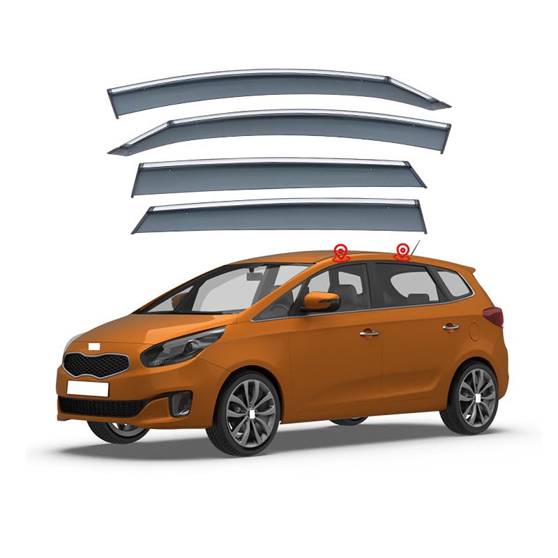 Deflectores de aire para Kia Carens RP 2013-2021 juego de 4 piezas contra lluvia