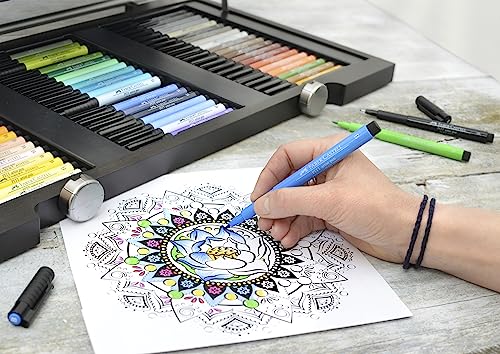 Image of Faber-Castell Pitt Artist B Pen Set - Pack of 6 (Blue)