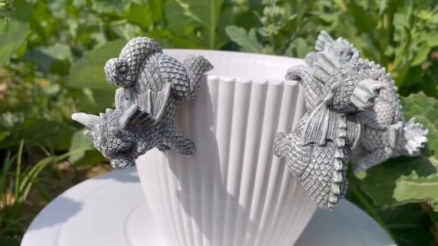 Amazon.com : JARPSIRY 4 PCS Cute Dragon Figurines, Hanging Animal