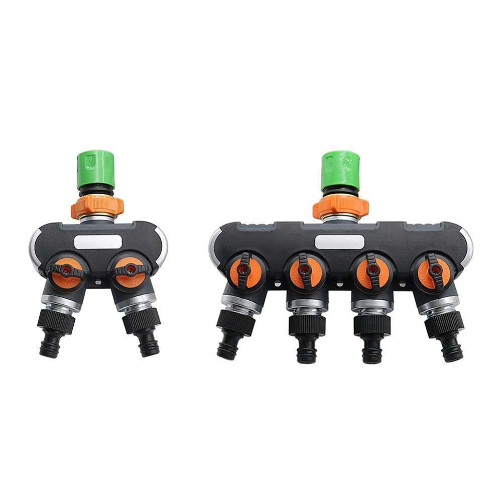 Conexión de agua de pulverización 1 set Whyer Splitters Válvula 3/4 "Thread Water Diverter Conectores rápidos Conectores de irrigación de jardín (Color : 4 ways)