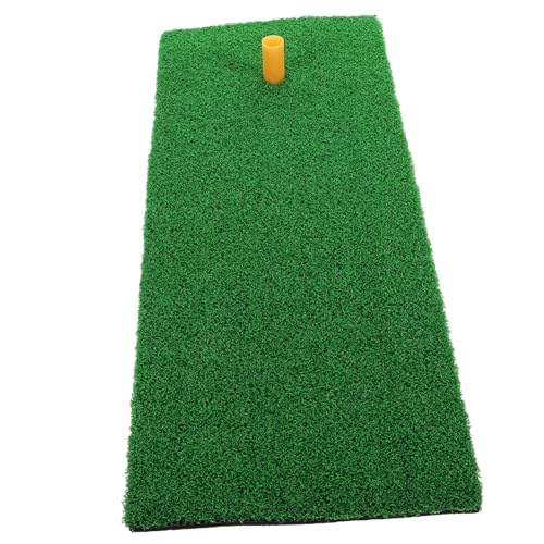 VANZACK 1 Set Professional Golf Turf Mat Compact for Practice Lightweight Golf Hitting Aid for Beginners Pros Artificial Grass with Tee Included