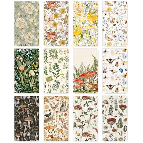 24 Pack Assorted Vintage Guest Napkins Disposable Napkin 12 Styles