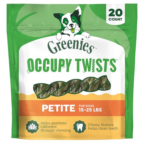 Greenies Occupy Twists Natural Dog Treats Petite Breed Size Chicken Flavor 17.5 oz. Pack 20 Count